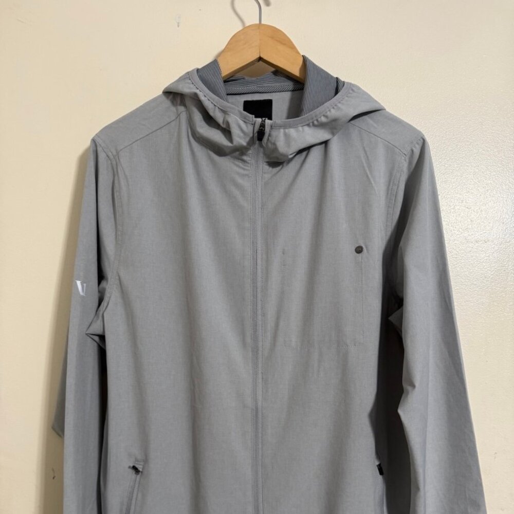 Vuori Outdoor Trainer Shell Zip-Up Jacket Platinum Linen Texture - M